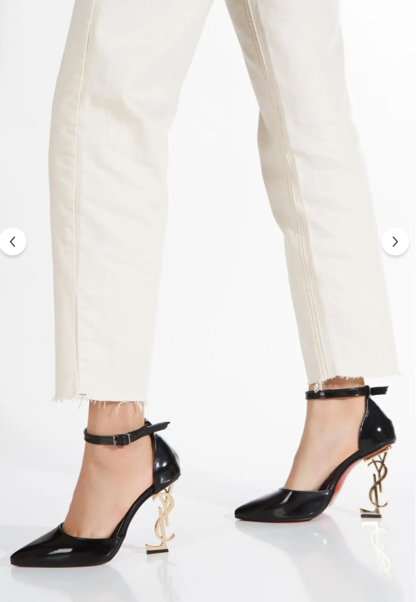 BLACK BEAUTY OPYUM Coat Shoe Gold Heel ysl